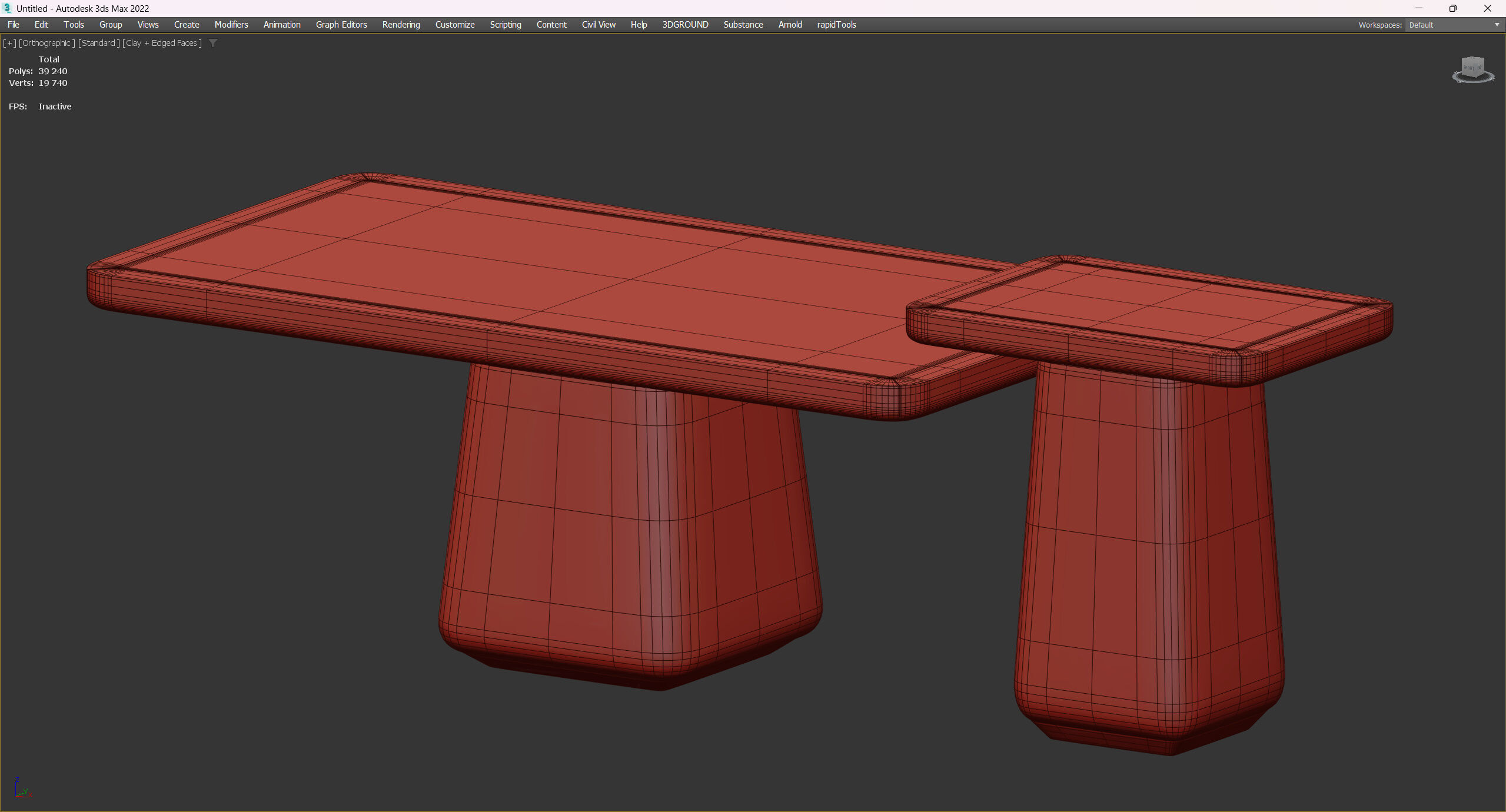 CENTER TABLE FRANK Low-poly 3D model_4