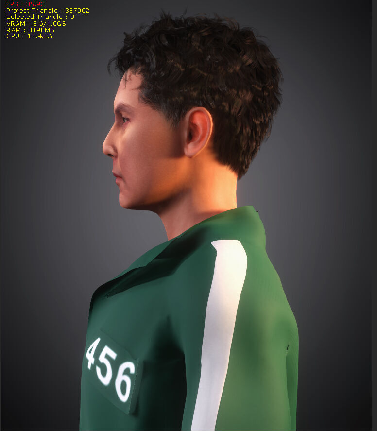 Realistic Lee Jung Jae Squid Game Season 2 Actor Super Model HD 3D model_2