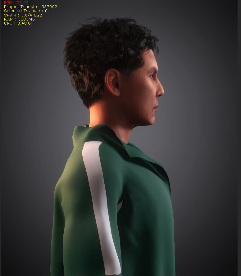 Realistic Lee Jung Jae Squid Game Season 2 Actor Super Model HD 3D model_1