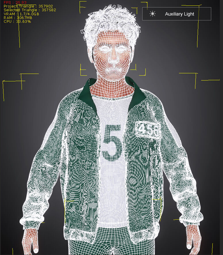 Realistic Lee Jung Jae Squid Game Season 2 Actor Super Model HD 3D model_8