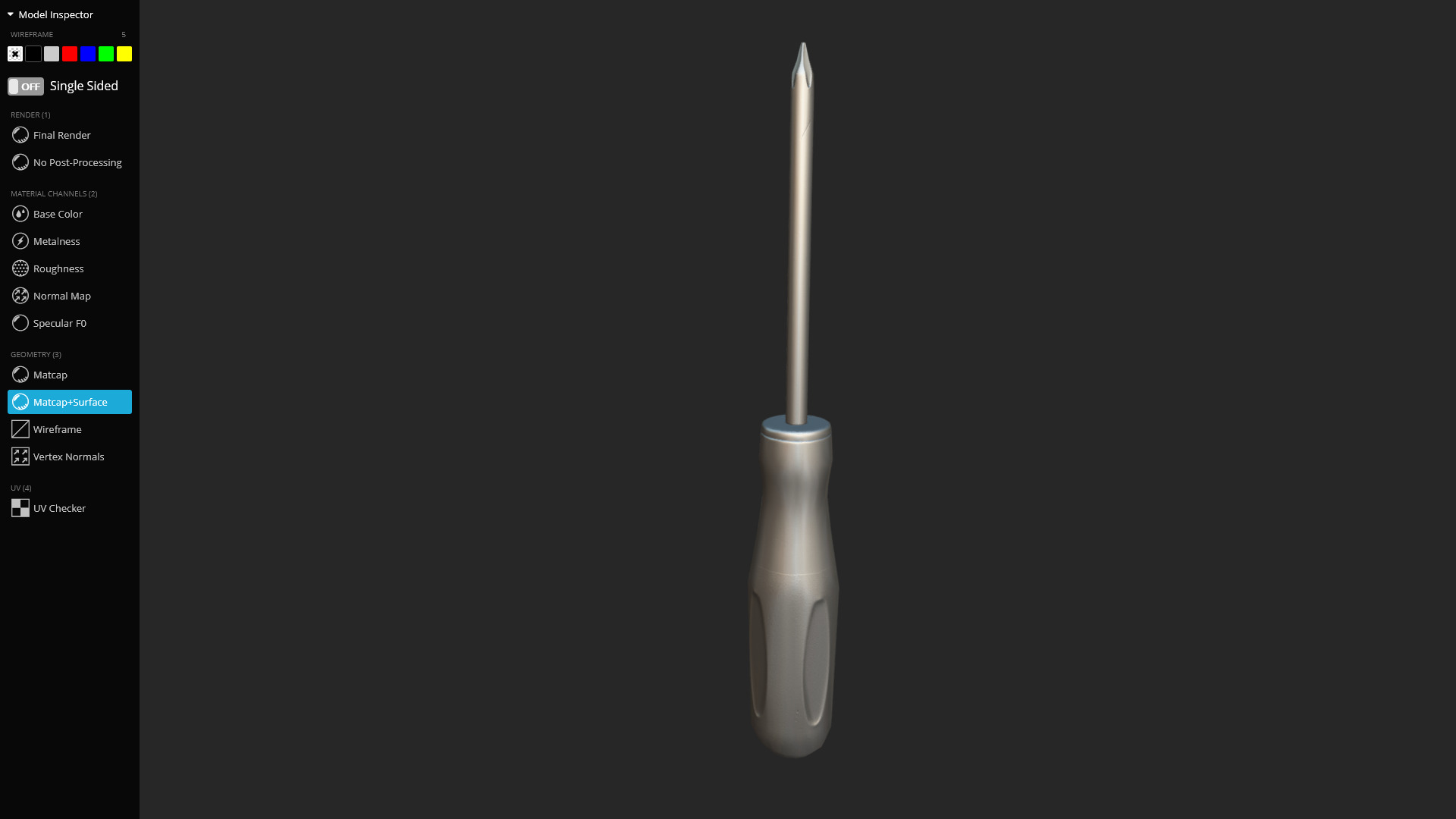 Cross Screwdriver 3D Model Game Ready Optimized Low-poly 3D model_8