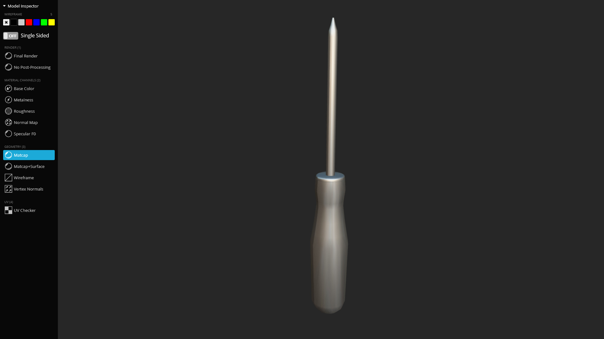 Cross Screwdriver 3D Model Game Ready Optimized Low-poly 3D model_7
