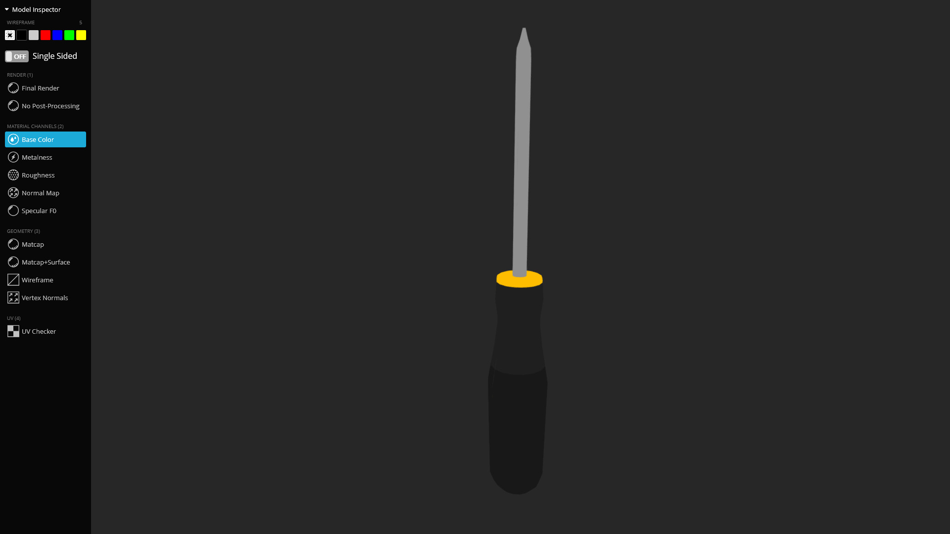 Cross Screwdriver 3D Model Game Ready Optimized Low-poly 3D model_3