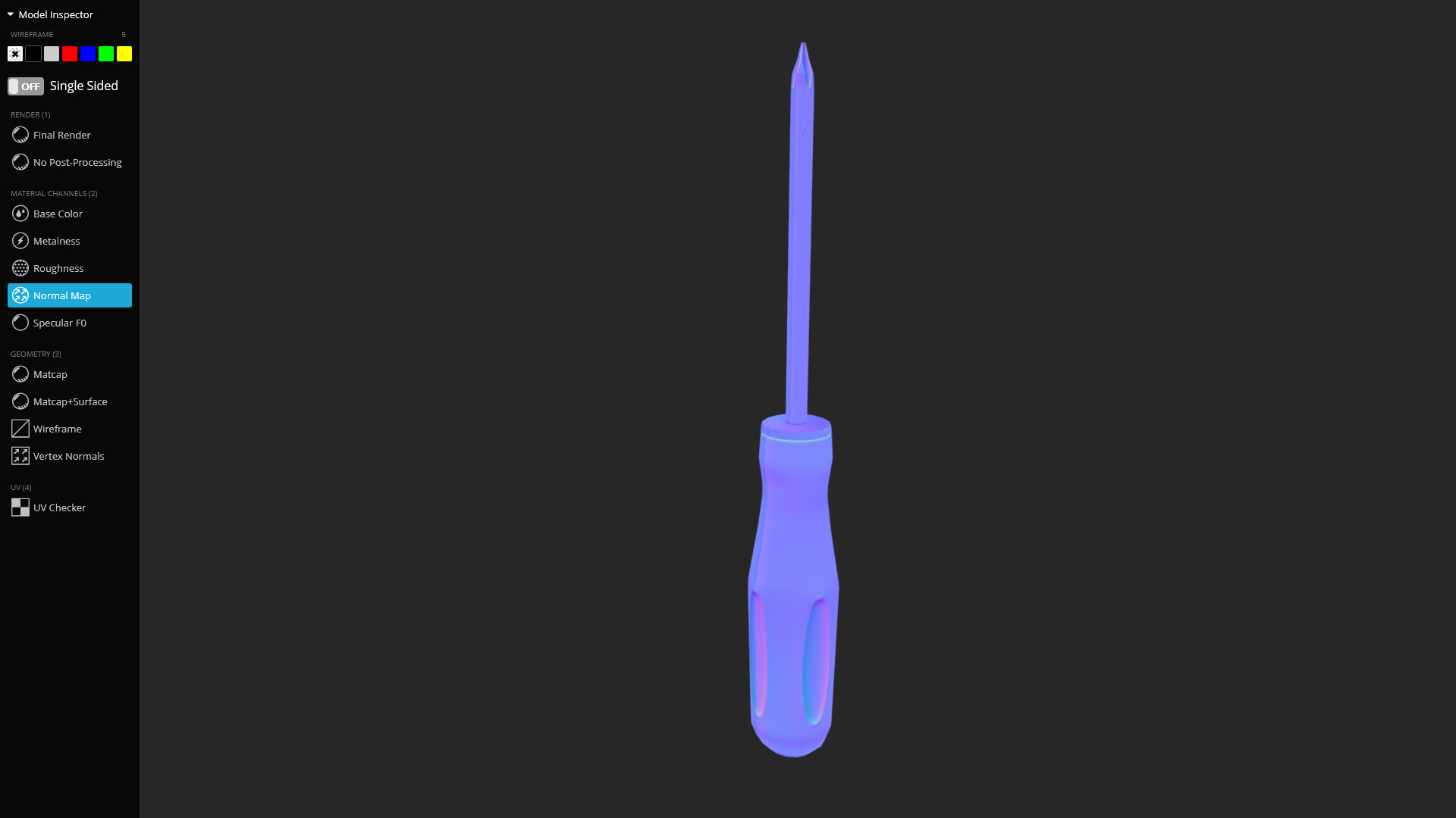 Cross Screwdriver 3D Model Game Ready Optimized Low-poly 3D model_6