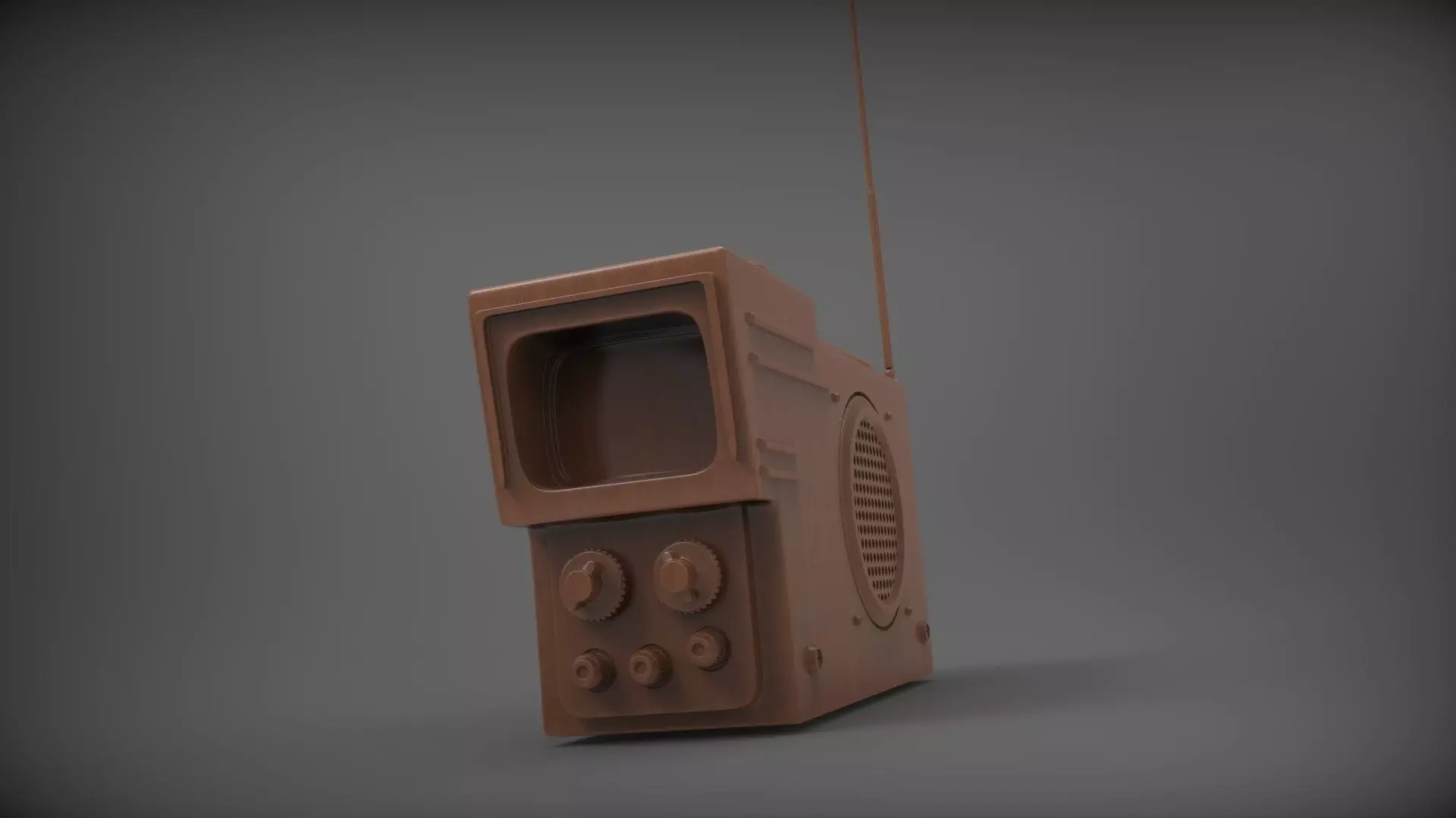 radio retro free 3D model | CGTrader