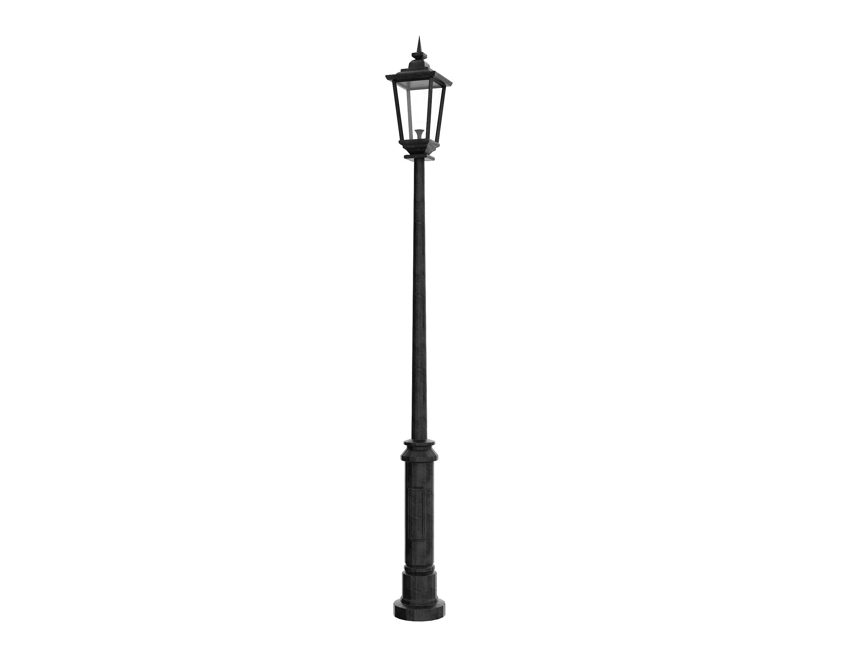 Street Lamp Low-poly 3D model_9