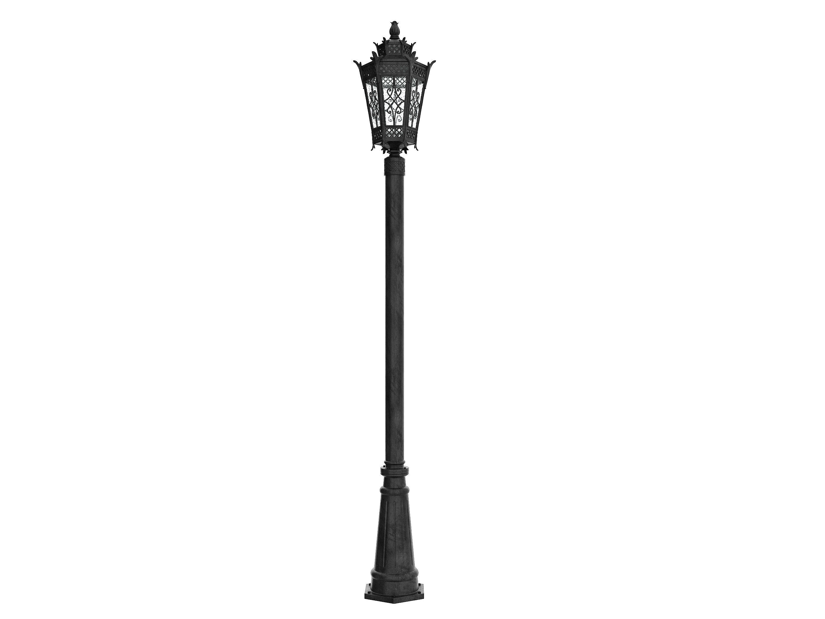Street Lamp Low-poly 3D model_10