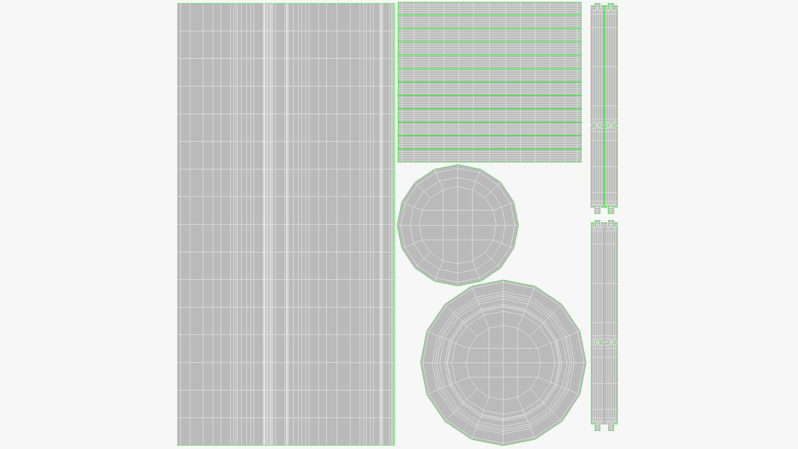 Pots Stand Ceramic Set Low-poly 3D model_9