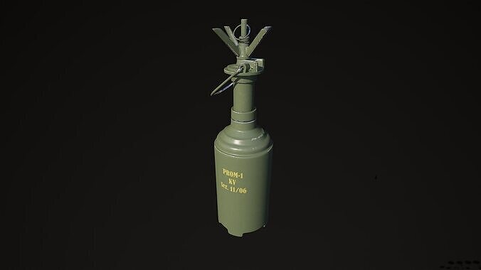PROM1 explosive mine green army color 3D model