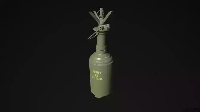 PROM1 explosive mine green army color 3D model