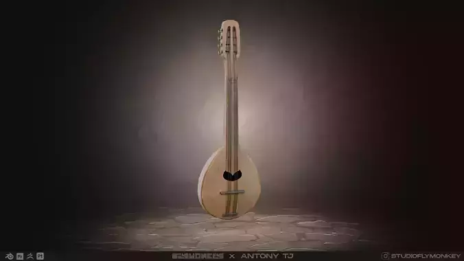 Mandolin Guitar - 3D Model