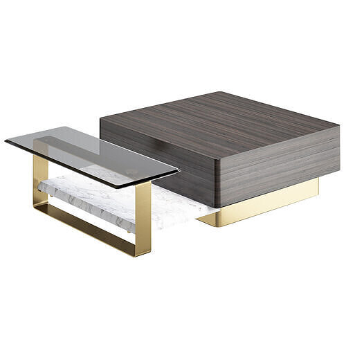 CENTER TABLE GEHRY Low-poly 3D model