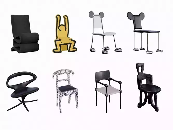Artistic Chair Collection 3D model