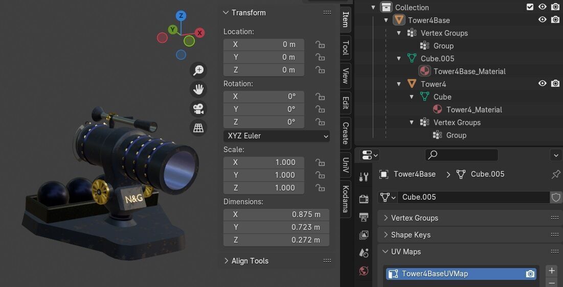 TD Tower 004 Low-poly 3D model_8