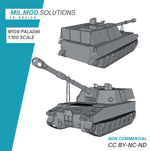 M109 Paladin NATO USA Tank 3D print model