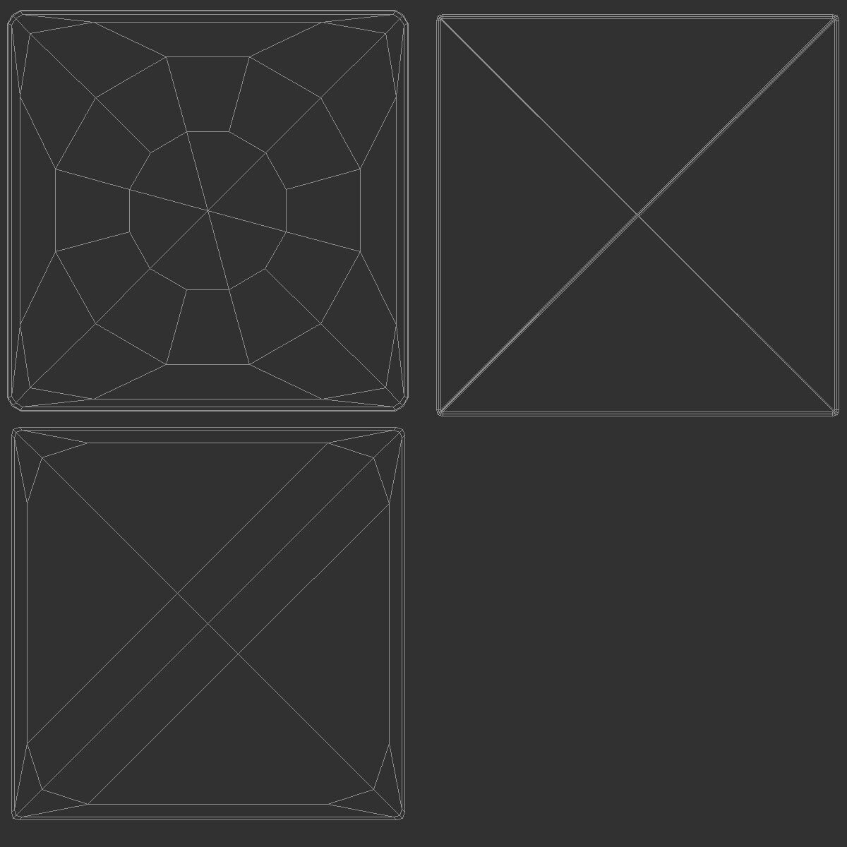 White Square Fridge Magnet - magnetic souvenir on refrigerator  3D model_5