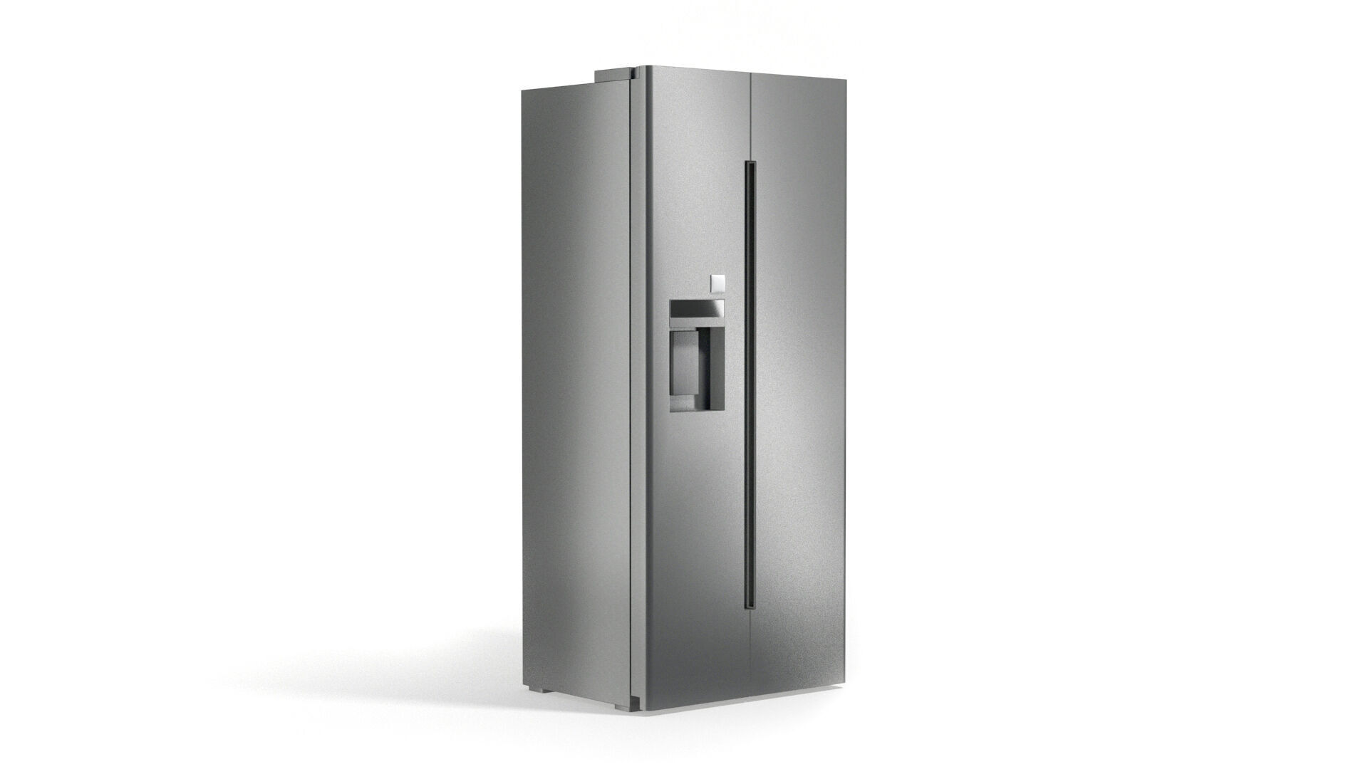 White Square Fridge Magnet - magnetic souvenir on refrigerator  3D model_3