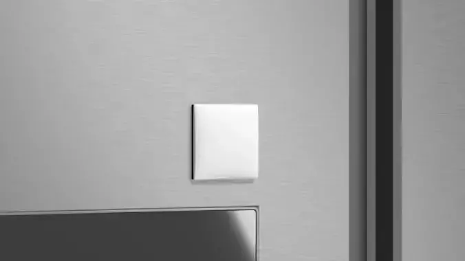 White Square Fridge Magnet - magnetic souvenir on refrigerator  3D model