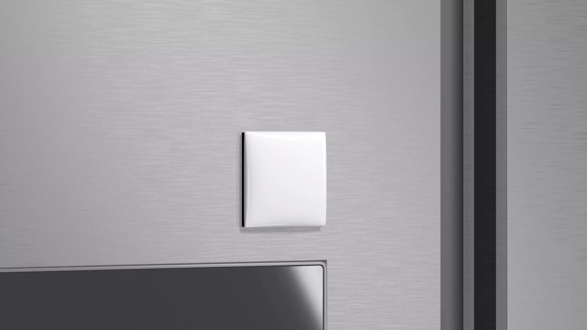 White Square Fridge Magnet - magnetic souvenir on refrigerator  3D model_0