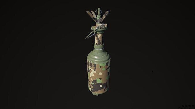 PROM1 explosive mine woodland color 3D model
