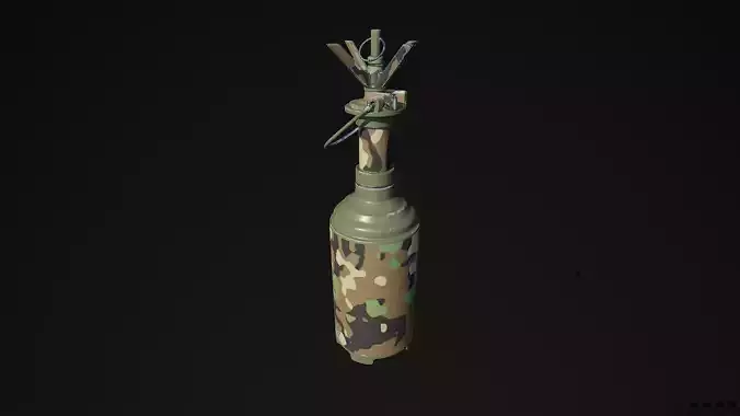 PROM1 explosive mine woodland color 3D model