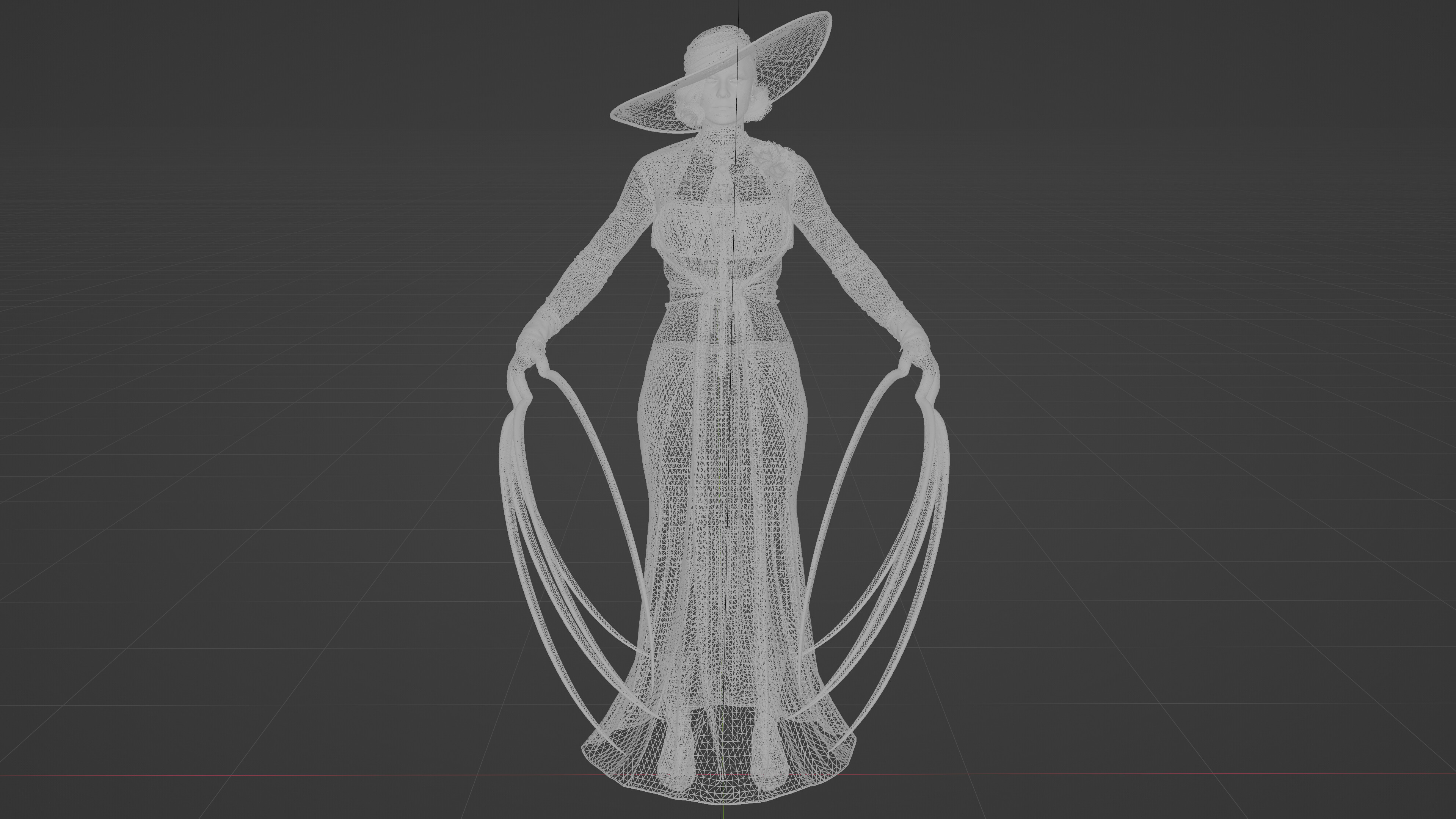 Alcina Dimitrescu Low-poly 3D model_7