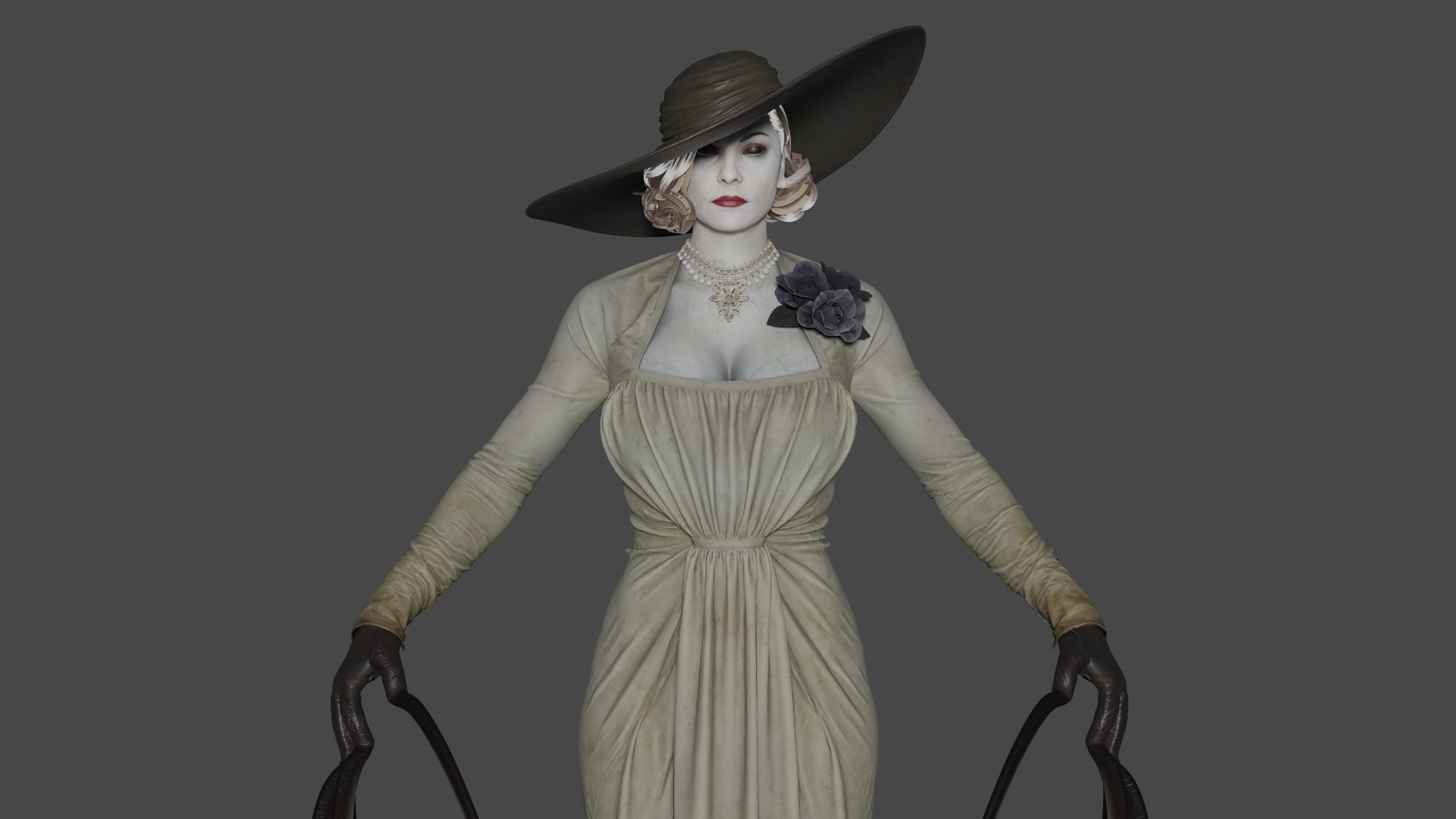 Alcina Dimitrescu Low-poly 3D model_1