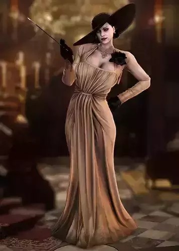 Alcina Dimitrescu Low-poly 3D model