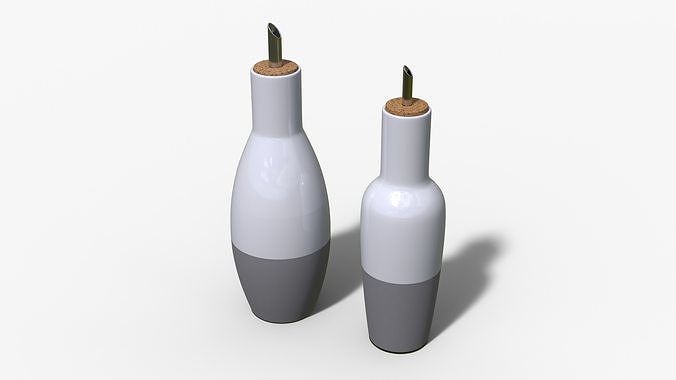 Oil and Vinegar Set Low-poly 3D model