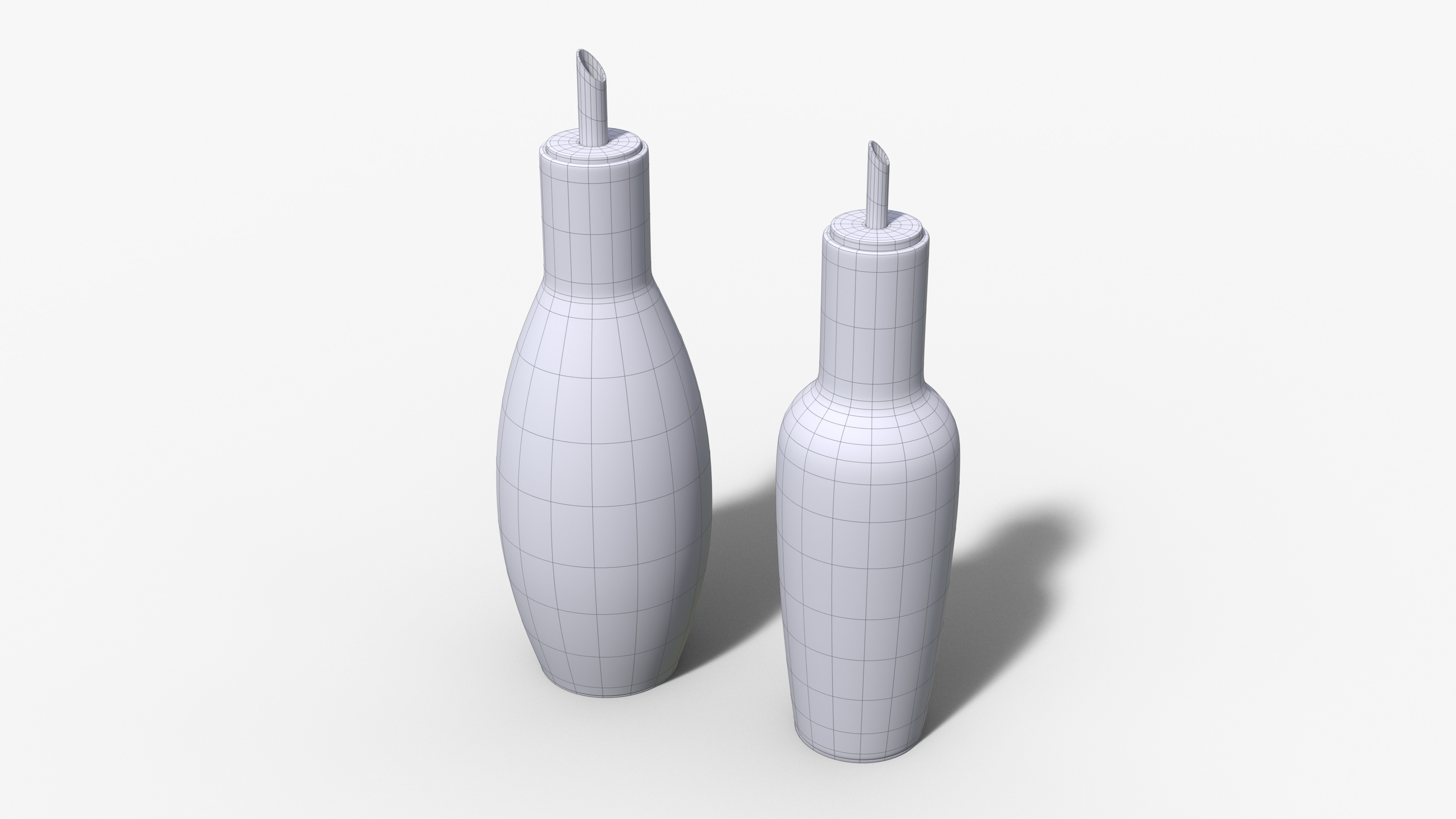 Oil and Vinegar Set Low-poly 3D model_7