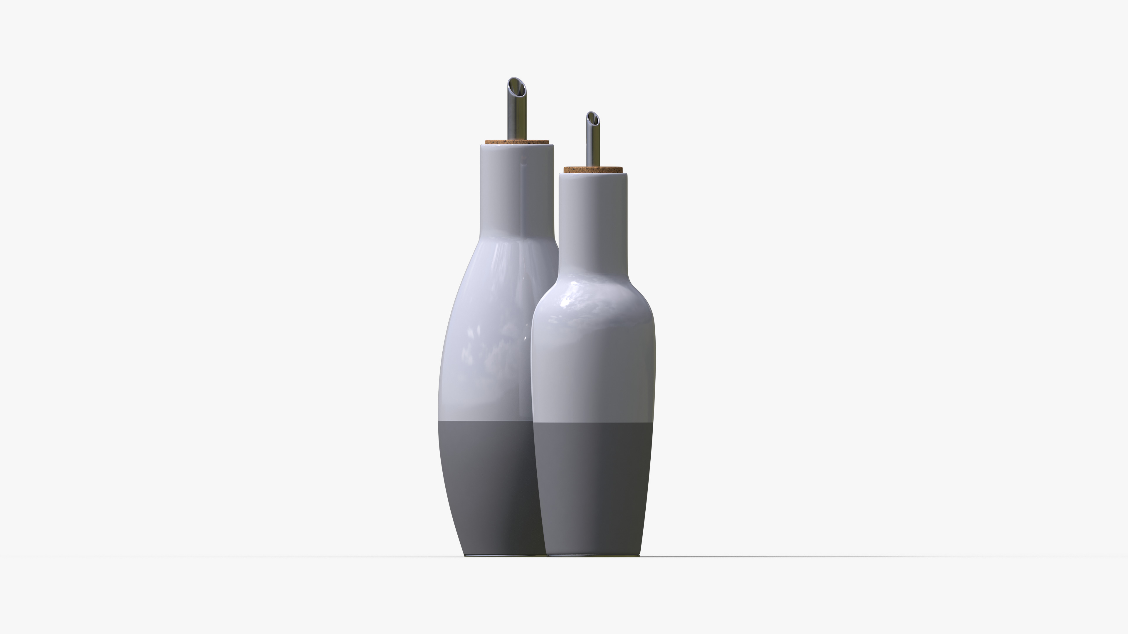 Oil and Vinegar Set Low-poly 3D model_6