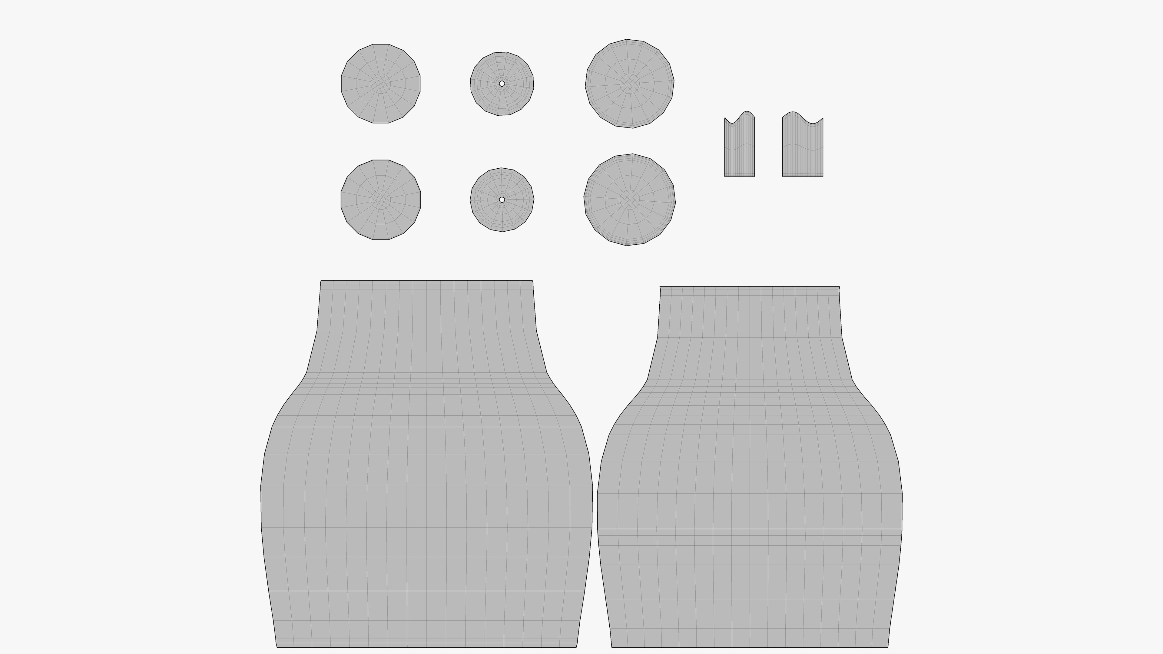 Oil and Vinegar Set Low-poly 3D model_10