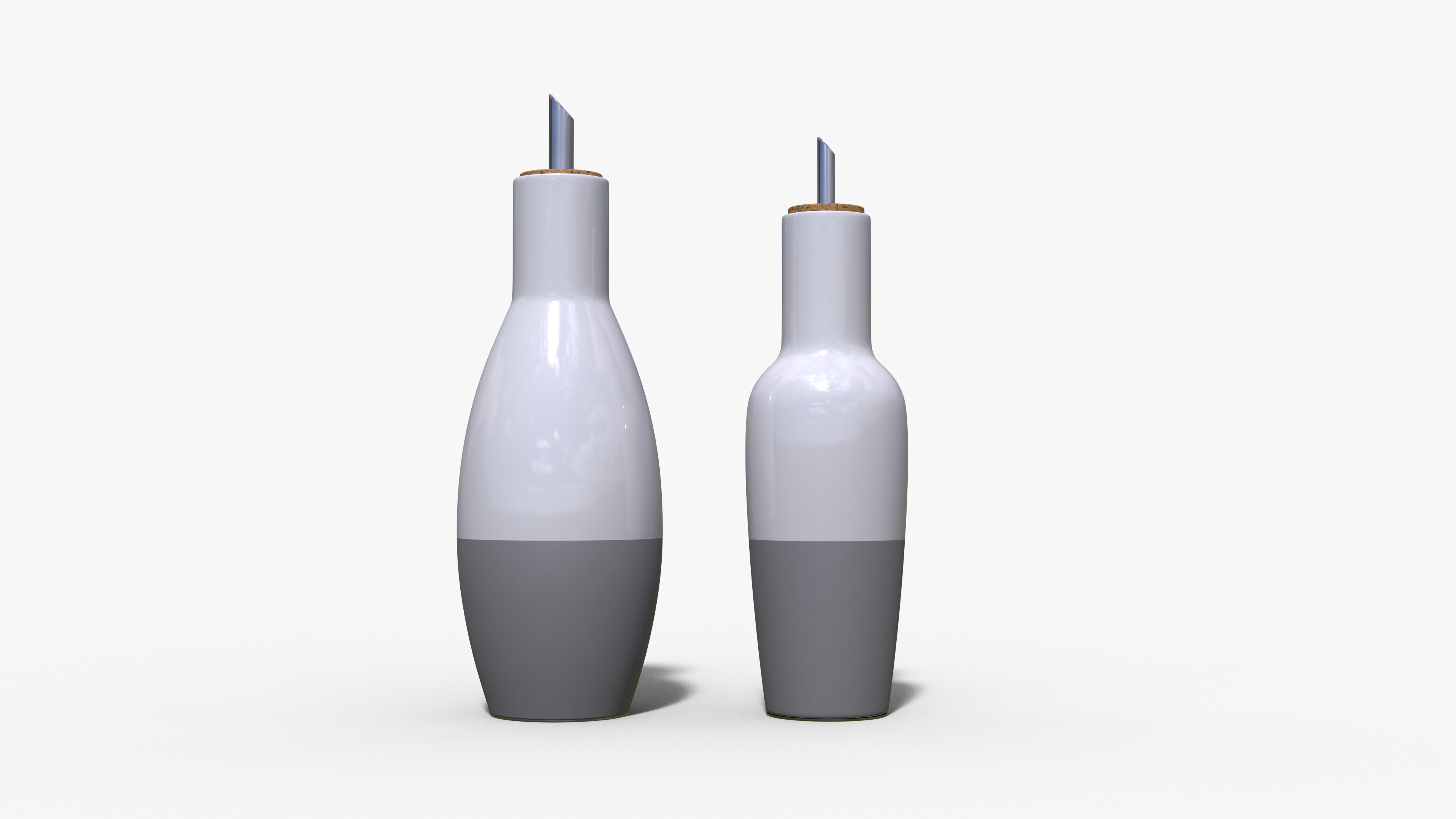 Oil and Vinegar Set Low-poly 3D model_2