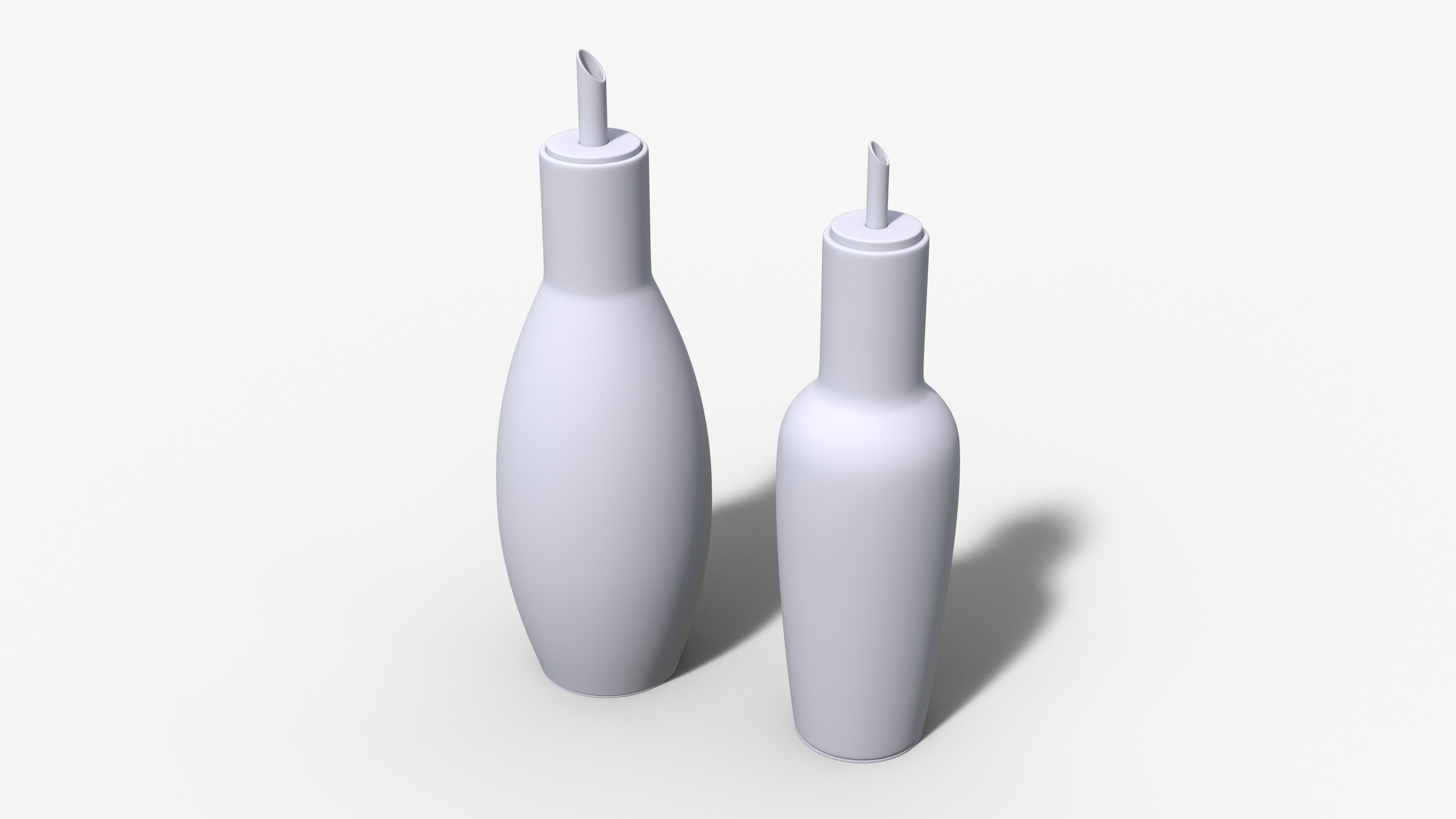 Oil and Vinegar Set Low-poly 3D model_8