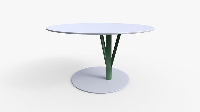 Metal flower coffee table Low-poly 3D model