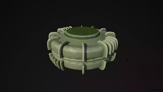 VS50 explosive mine green color 3D model