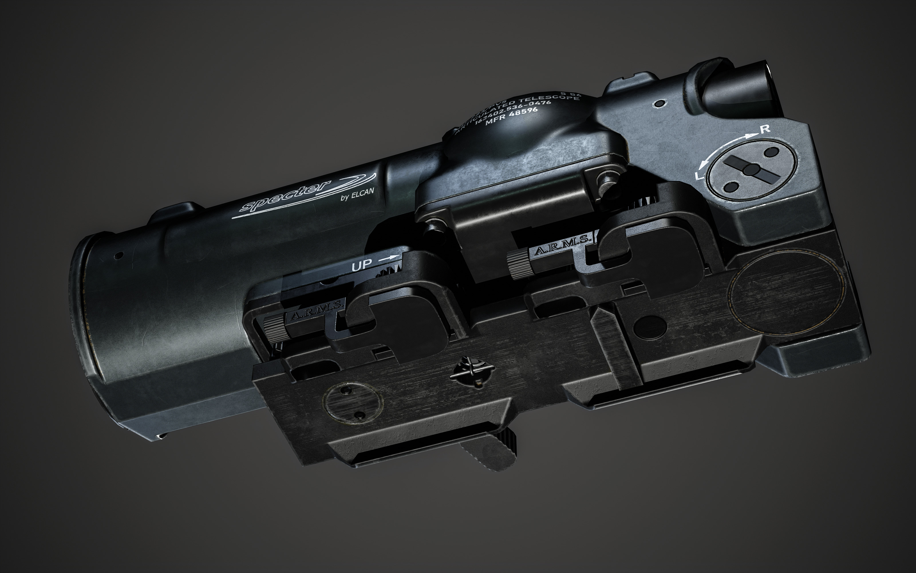 Elcan Specter DR 1x 4x Low-poly 3D model_6