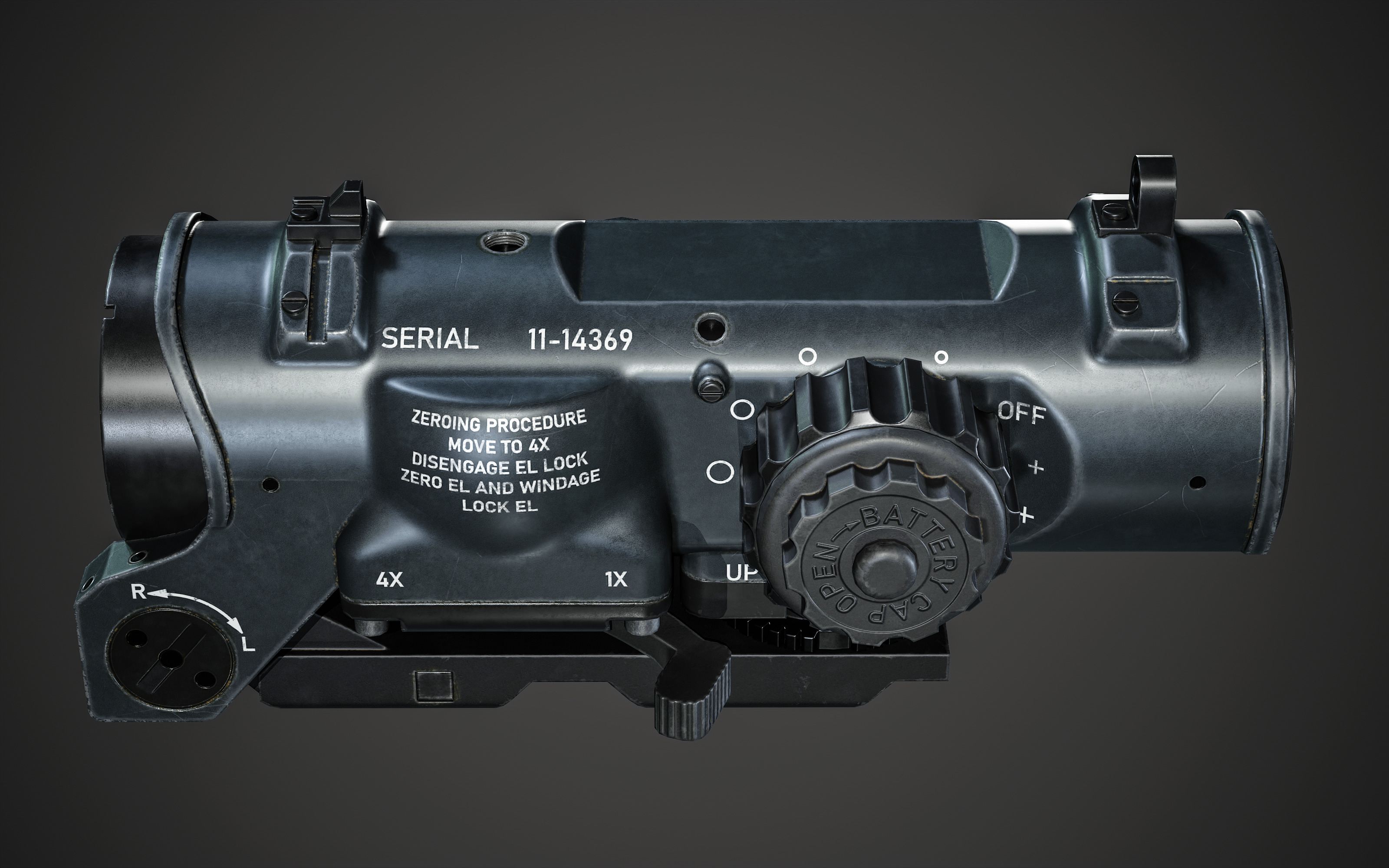 Elcan Specter DR 1x 4x Low-poly 3D model_2