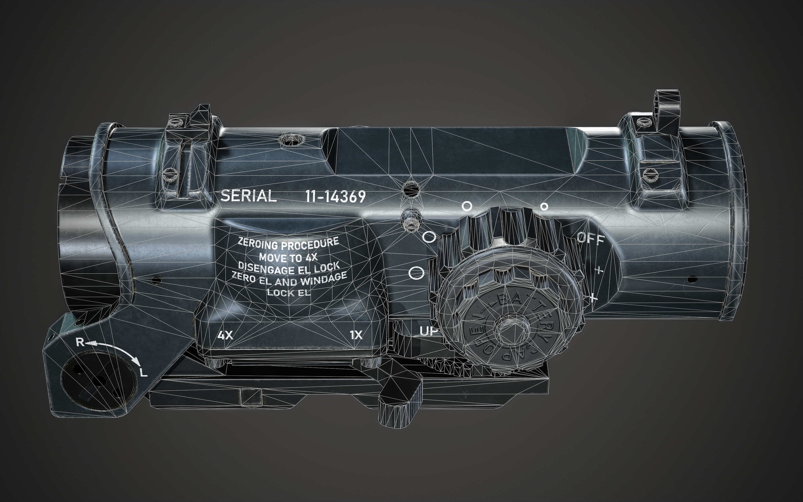 Elcan Specter DR 1x 4x Low-poly 3D model_3