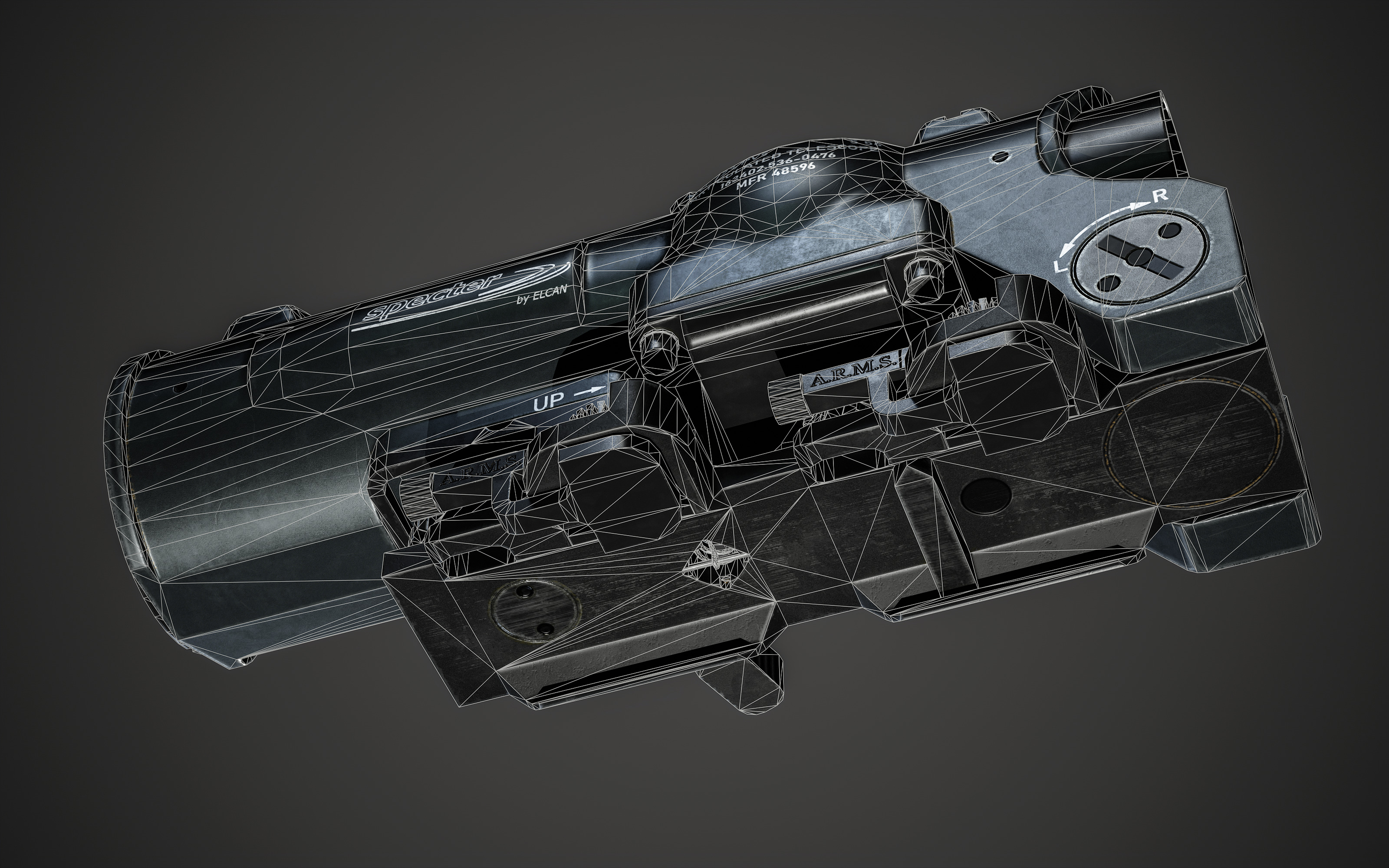 Elcan Specter DR 1x 4x Low-poly 3D model_7