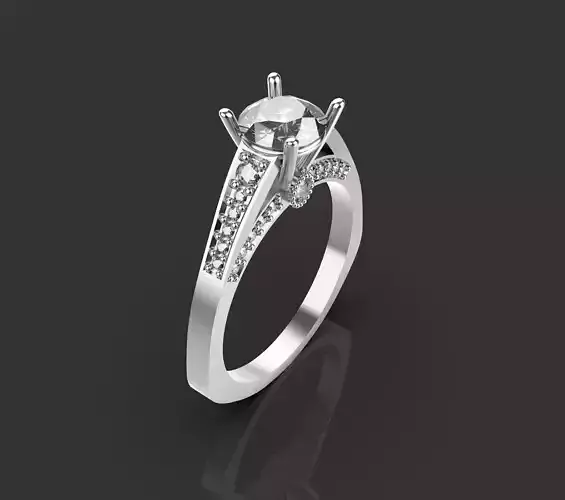 Wedding engagement women ring 3d model printable