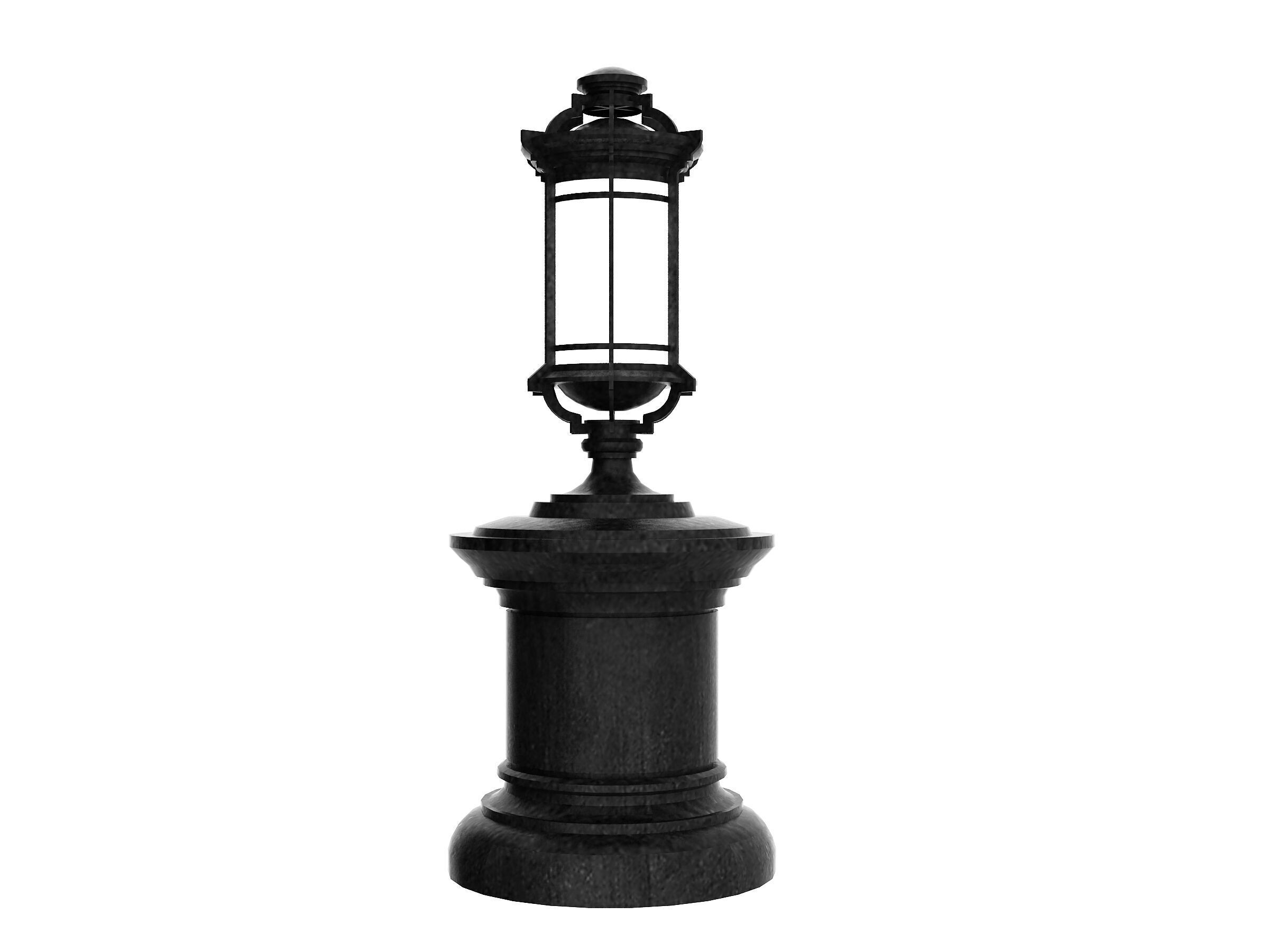 Street Lamp Low-poly 3D model_8