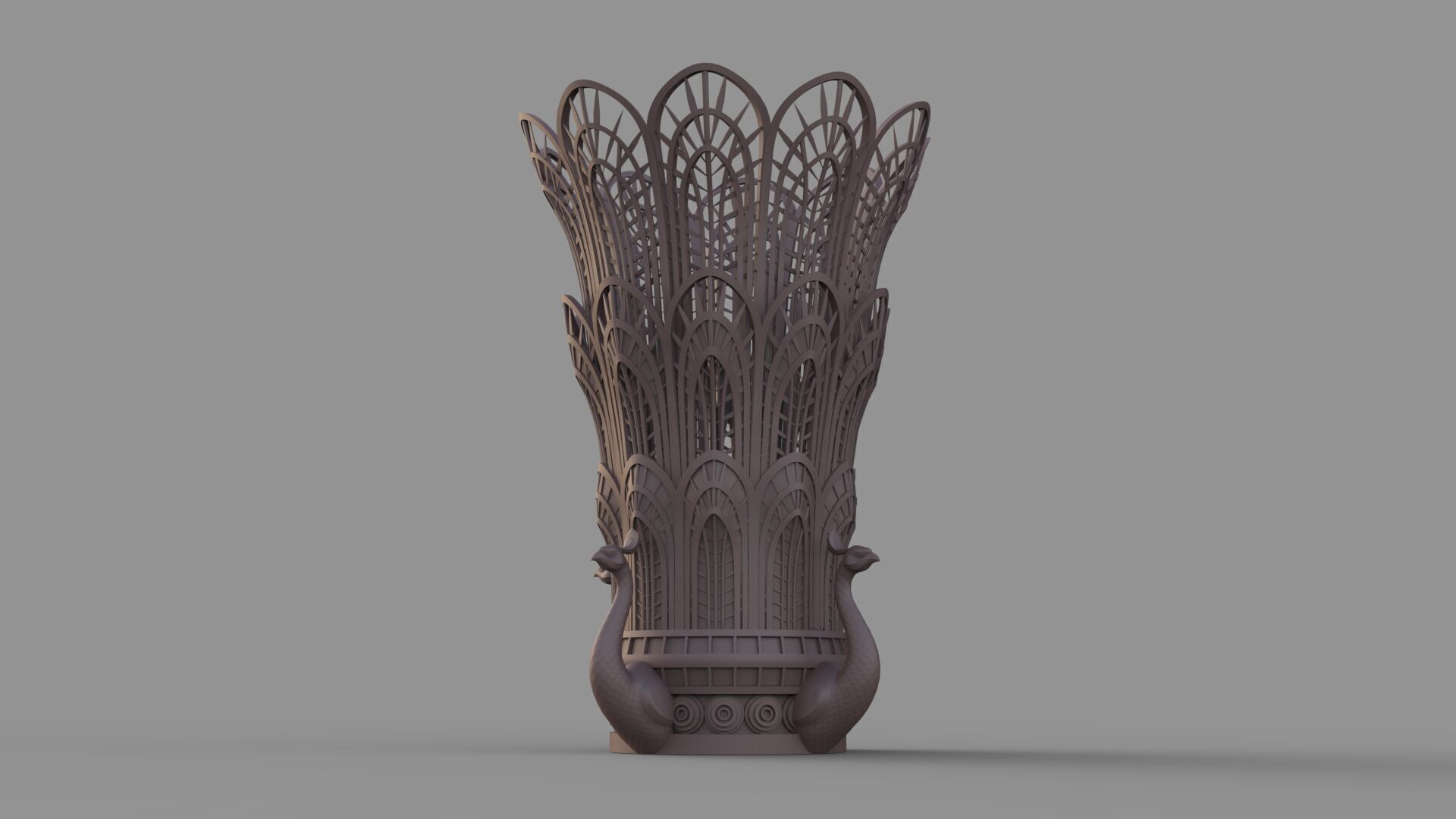 Peacock Vase 3D model_23