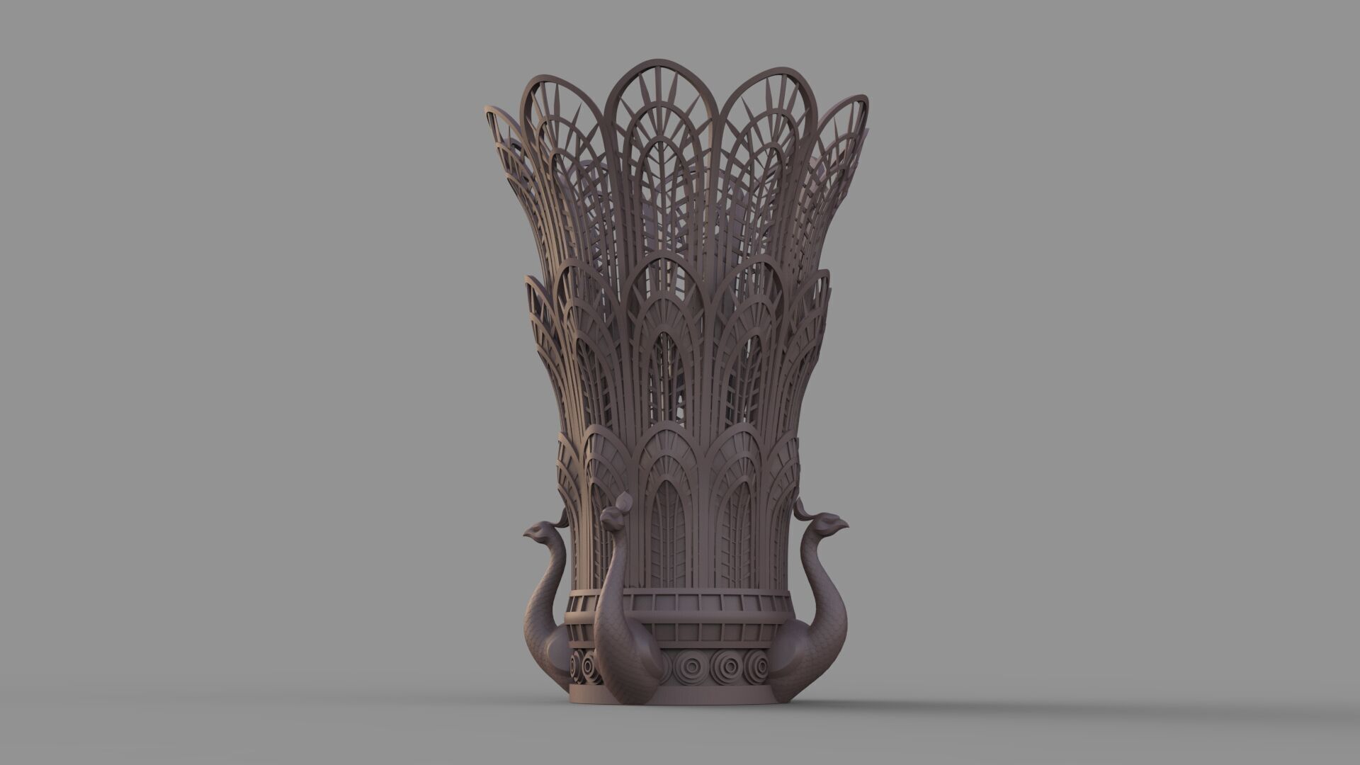 Peacock Vase 3D model_26