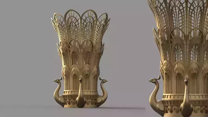 Peacock Vase 3D model