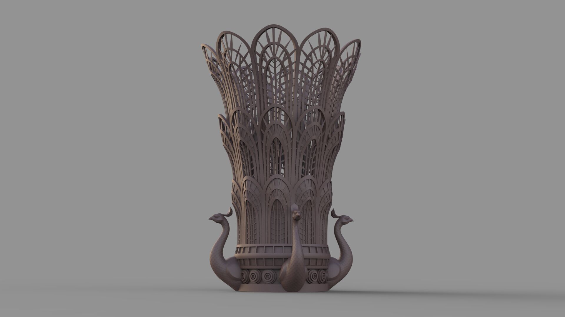 Peacock Vase 3D model_32