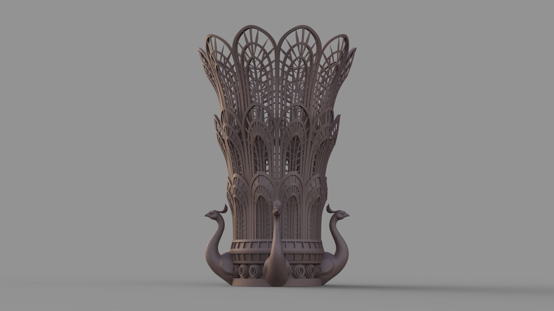 Peacock Vase 3D model_18