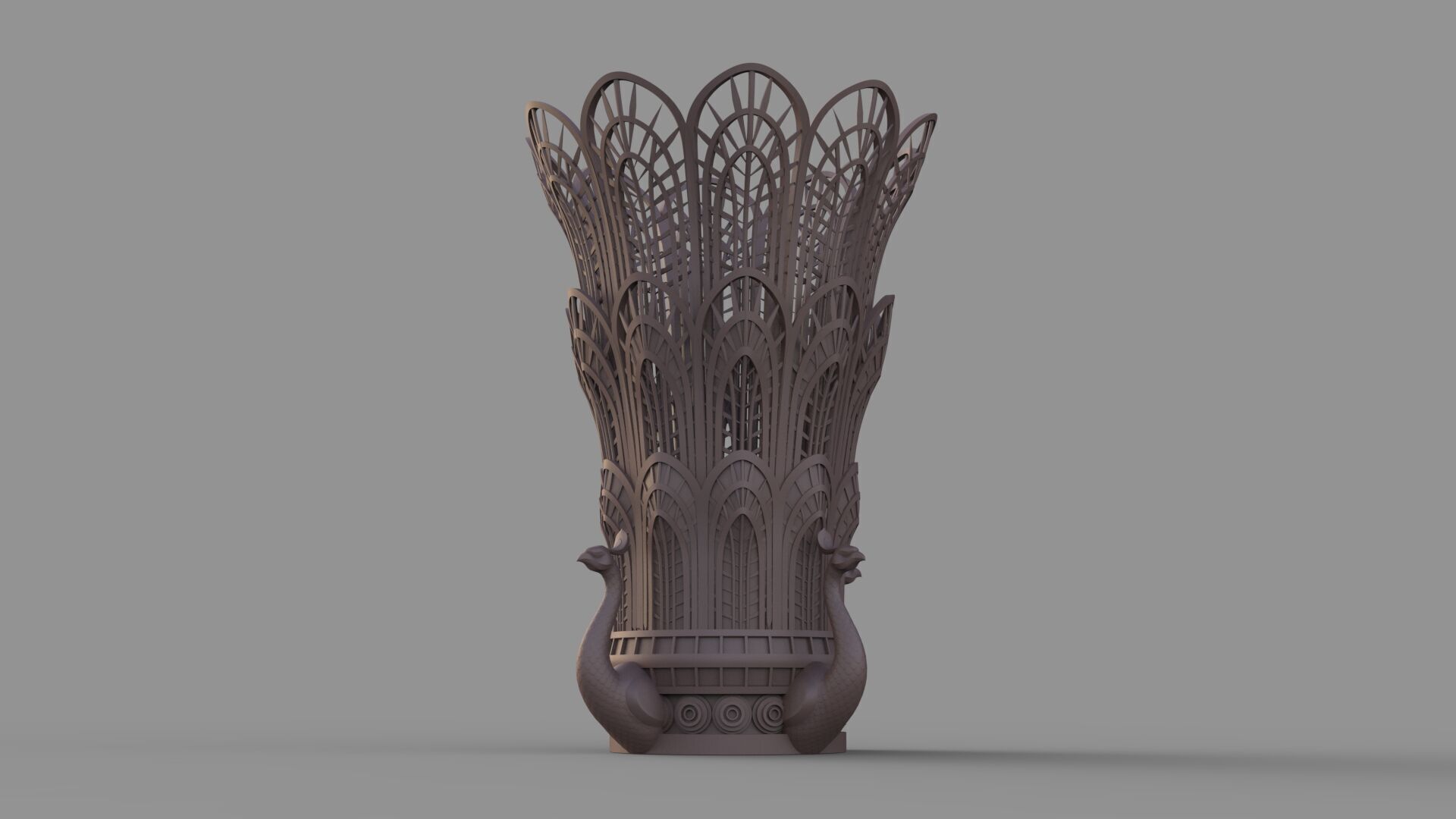 Peacock Vase 3D model_27