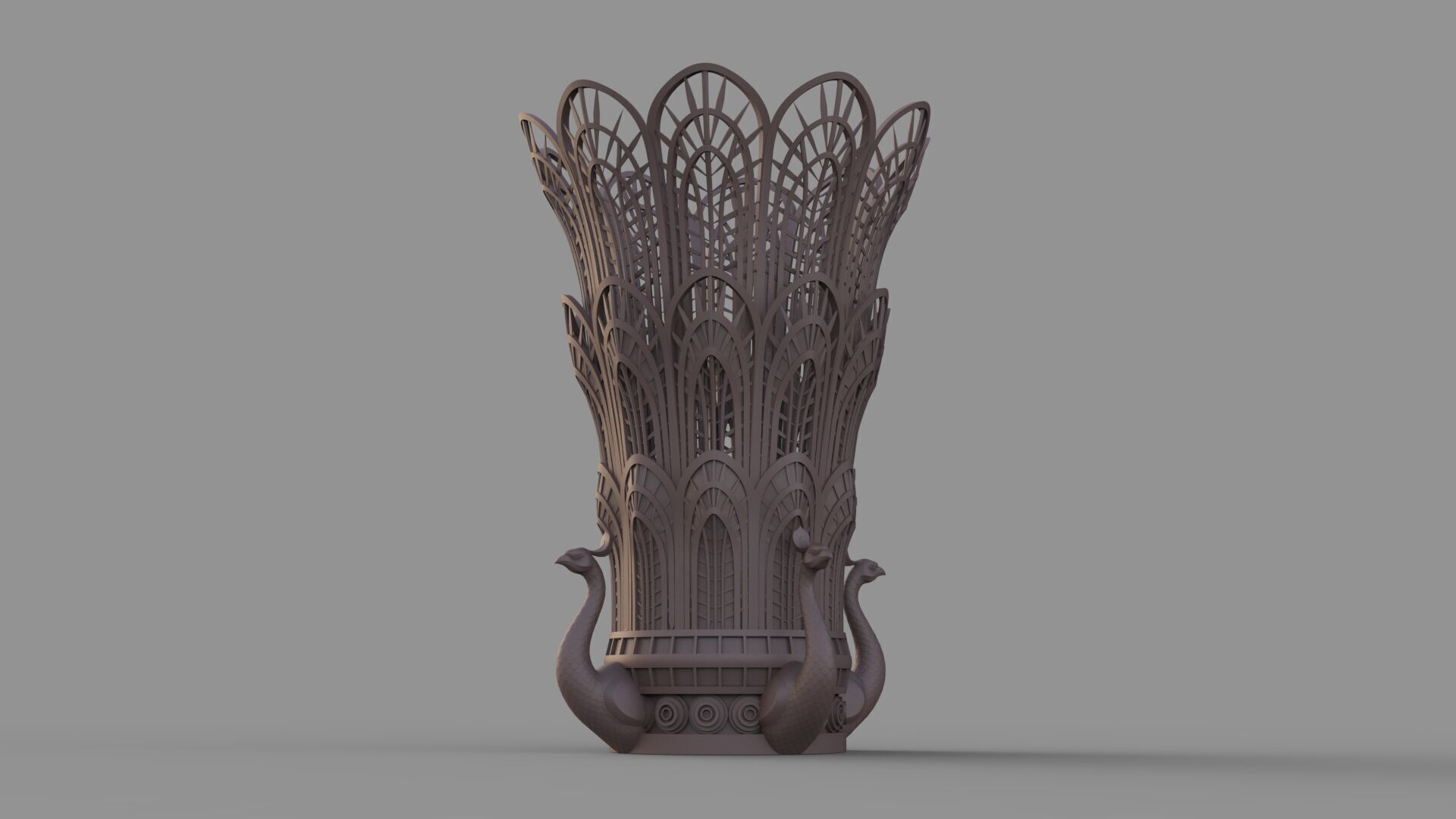 Peacock Vase 3D model_20