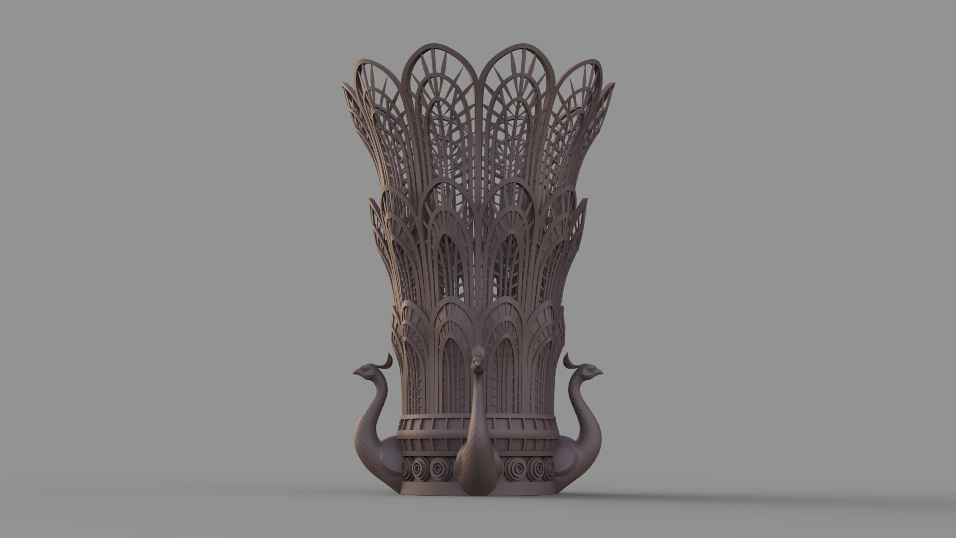 Peacock Vase 3D model_25